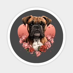 Boxer valentine's day Magnet